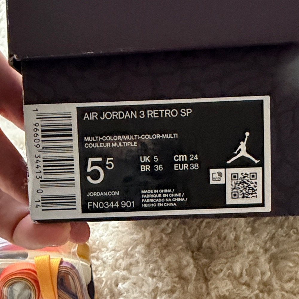 J. Balvin x Jordan Air 3 Retro SP Multi-Color Athletic Shoes
